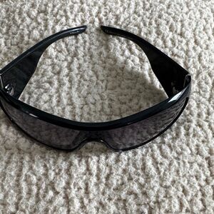Dior Black Shield Sunglasses with Dark Smoke Lenses